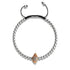 île | Or rose 18 carats et argent | Bracelet Charmballa en macramé avec coquille de conque en cristal